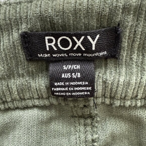 Roxy Amazing Break Corduroy Skirt Green Womens Small Casual Retro‎ Y2K Surf Girl - Picture 7 of 9